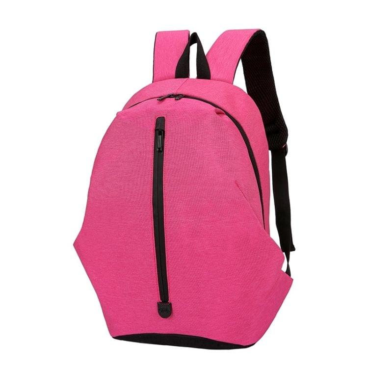 Multi-Function Nylon Portable Casual Double Shoulders Bag (Rose Red)