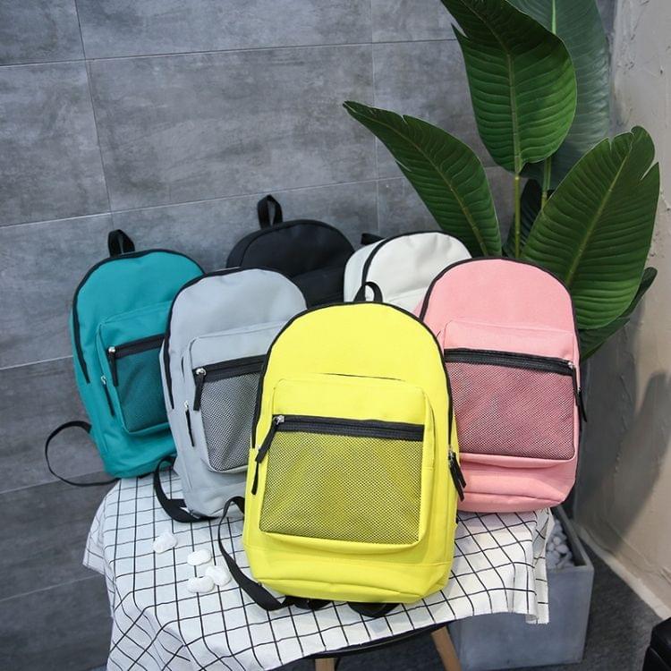 Oxford Double Shoulders School Bag Travel Backpack Bag (Pink)