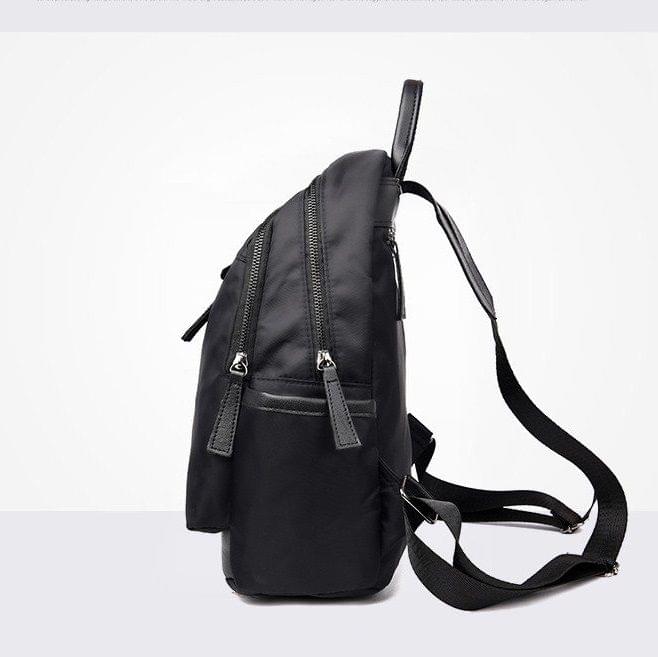 Fashion Oxford Double Shoulders School Bag Travel Backpack Bag (Black)