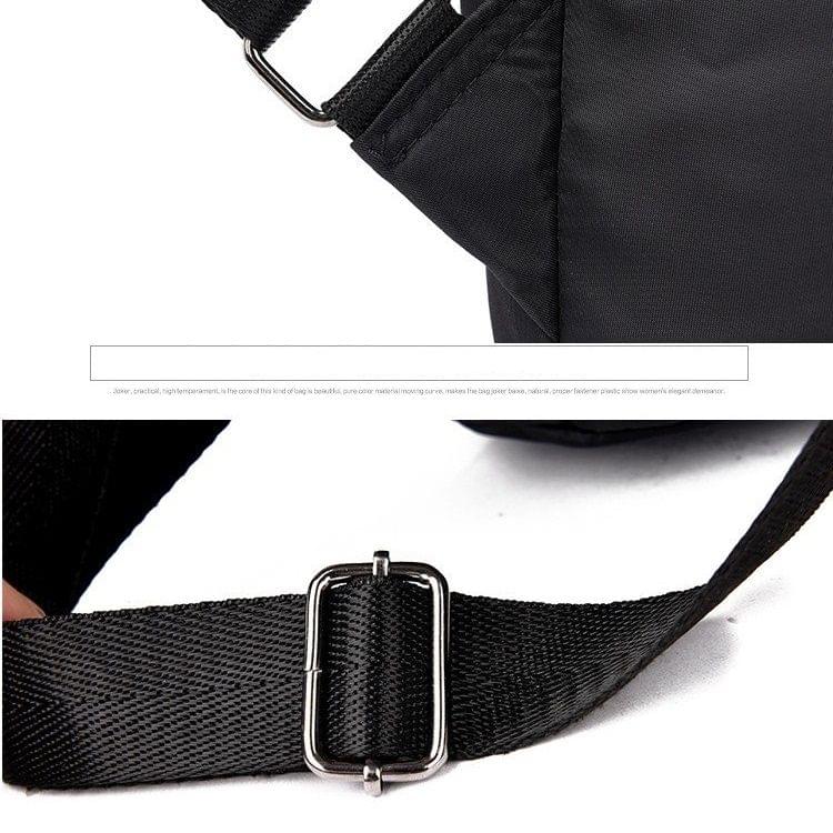 Fashion Oxford Double Shoulders School Bag Travel Backpack Bag (Black)