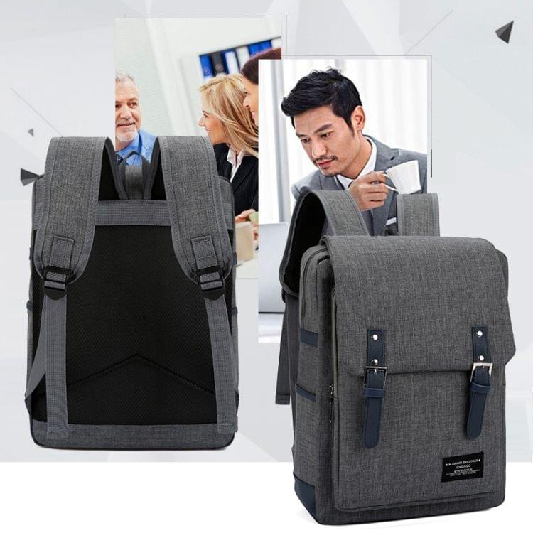 Oxford Cloth Double Shoulders School Bag Travel Backpack Bag (Coffee)
