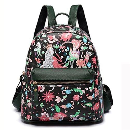 Leisure Fashion PU Leather Double Shoulders Bag (Green)