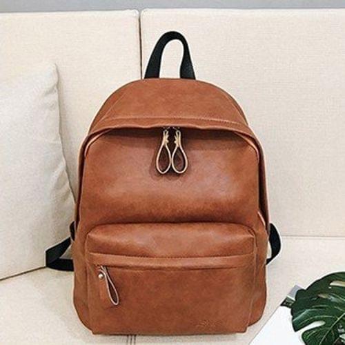 Leisure Fashion PU Double-shoulder Bag Handbag (Brown)