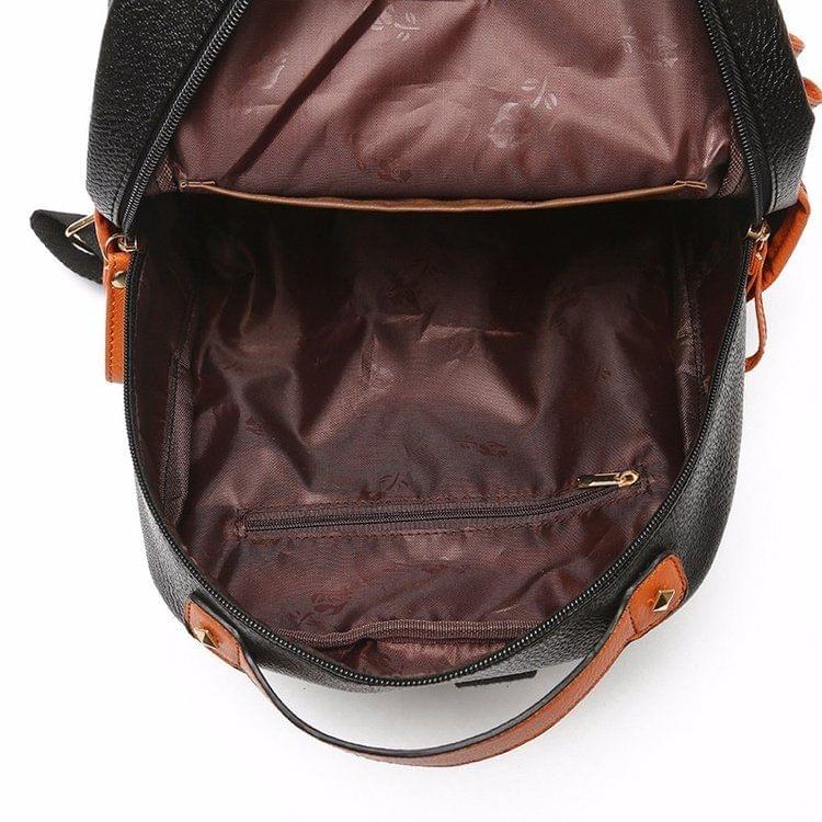 Multi-function Leisure Fashion Double Shoulders Bag Backpack (Black)
