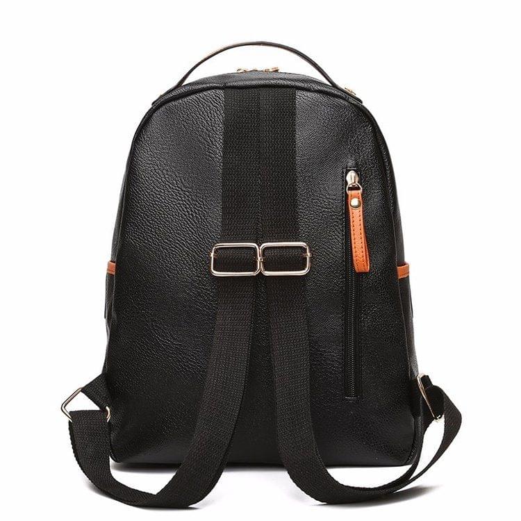 Multi-function Leisure Fashion Double Shoulders Bag Backpack (Black)