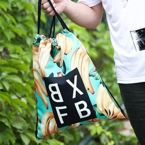 Printing Plant Drawstring Double Shoulders Sports Backpack Bag (Pattern 5)