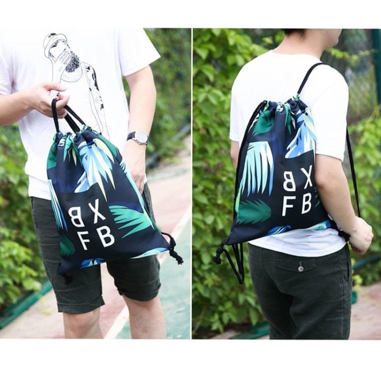 Printing Plant Drawstring Double Shoulders Sports Backpack Bag (Pattern 5)
