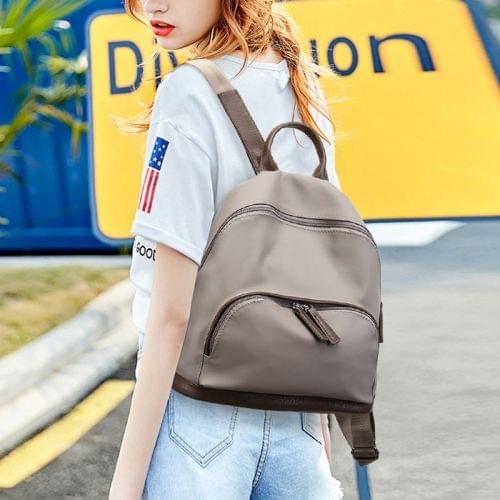 Multi-function Anti-theft Waterproof Casual Fashion Ladies Backpack Crossbody Bag (Khaki)