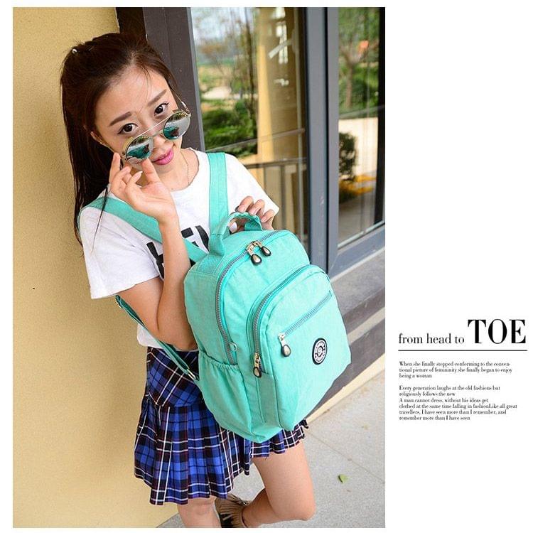 Leisure Fashion Nylon Waterproof Double Shoulders Bag(Green)