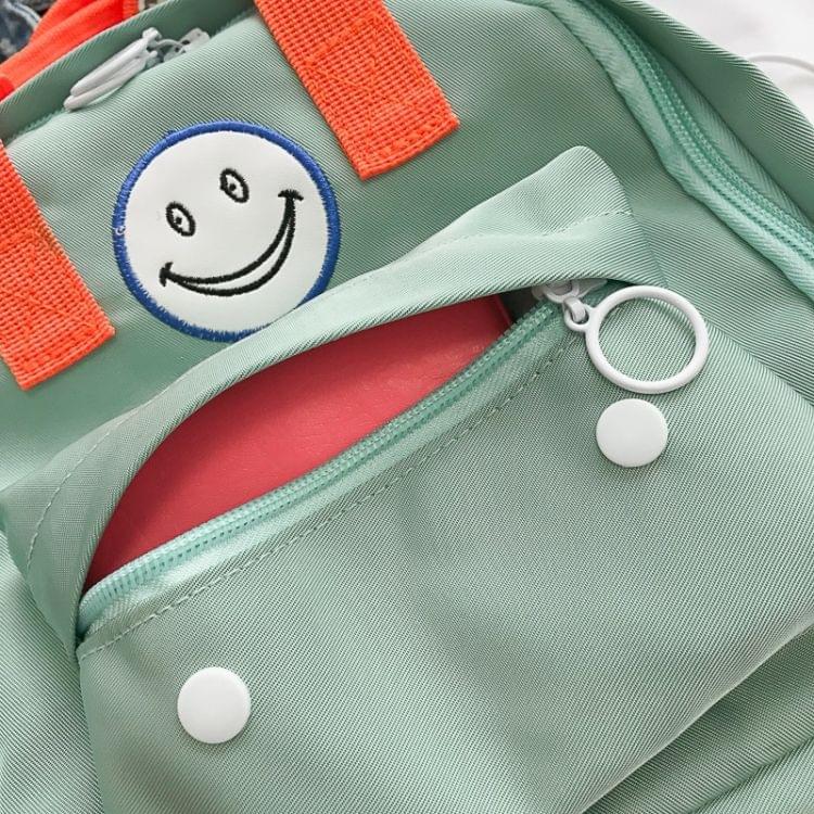 Fresh Smile Double Shoulders Bag Double Zippers Backpack Bag (Pink)
