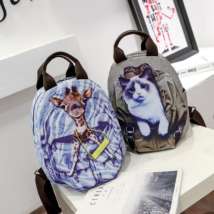 Fawn Kitten 3D Effect Oxford Cloth Shoulders Bag School Bag Travel Backpack Bag (Kitten)
