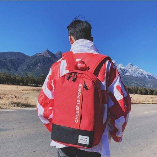 Leisure Fashion Backpack Handbag(Red)