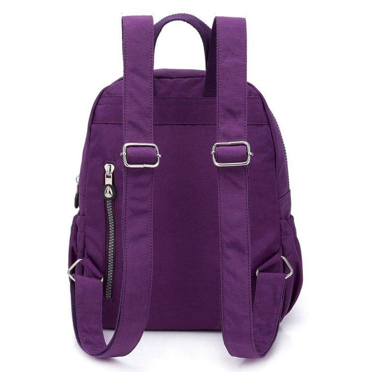Leisure Fashion Nylon Waterproof Double Shoulders Bag(Purple)