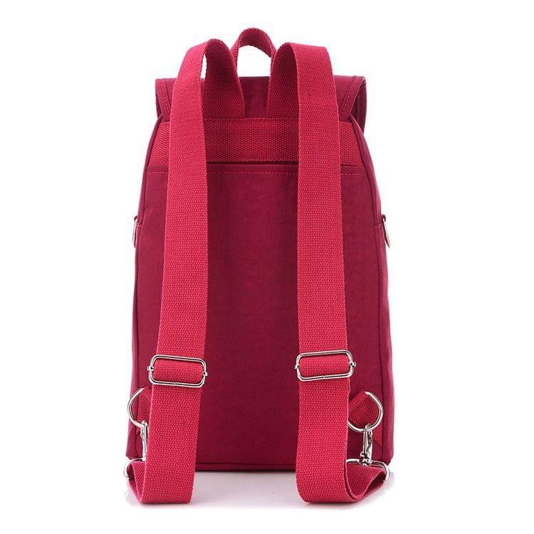 Multi-function Leisure Fashion Nylon Waterproof Slant Shoulder Double Shoulders Bag (Rose Red)