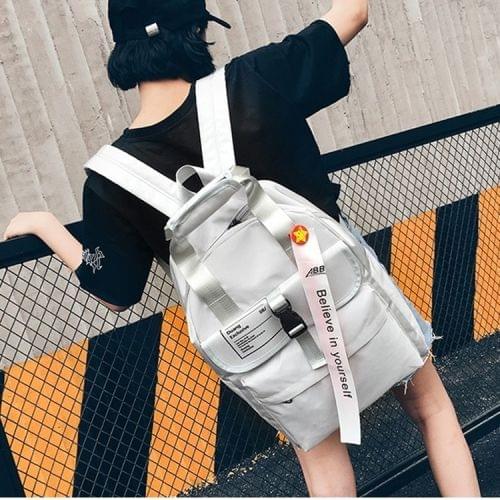 Nylon Double Shoulders School Bag Travel Backpack Bag