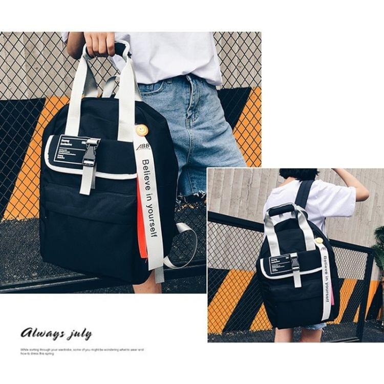 Nylon Double Shoulders School Bag Travel Backpack Bag