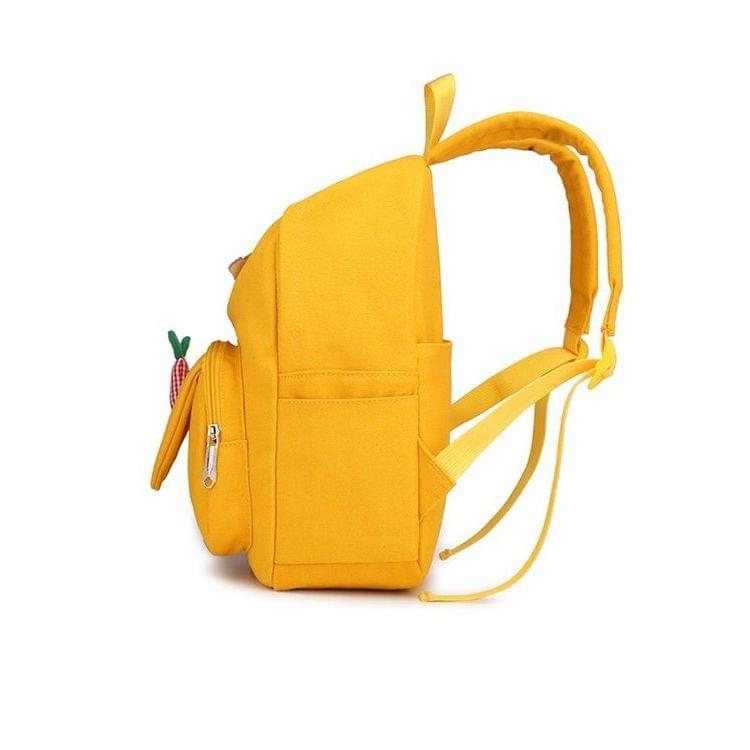 Cute Carrot Bunny Ear Backpack Waterproof Girl School Bag with Chinese Character Handbag