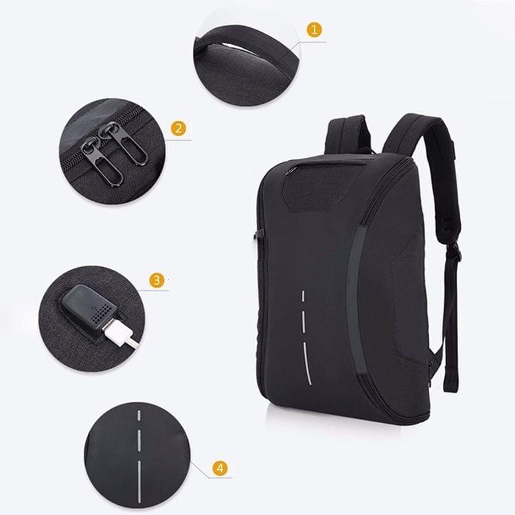 Fully Open Style Travel Bag Double Shoulders Bag Messenger Bag with USB Charging Hole