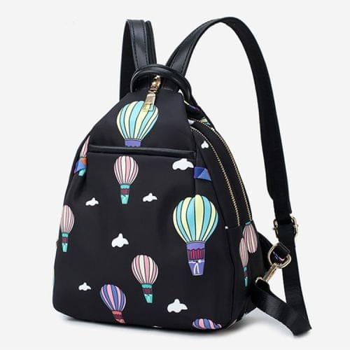 Leisure Fashion Waterproof Oxford Cloth Double Shoulders Bag (Black)