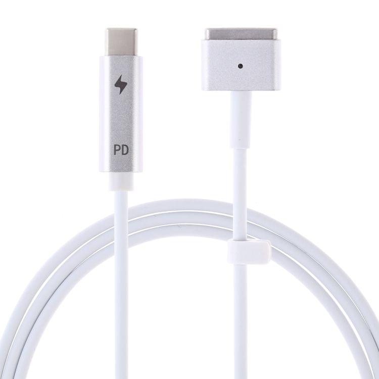 5 Pin MagSafe 2 (T-Shaped) to USB-C / Type-C PD Charging Cable (White)