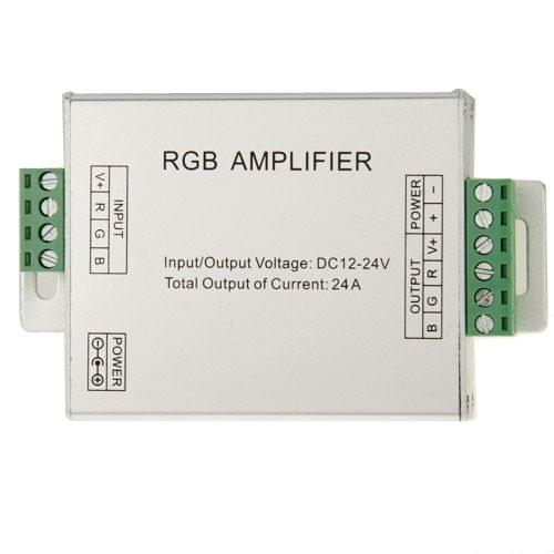 24A RGB Amplifier for LED Light, DC 12V-24V Input(Silver)