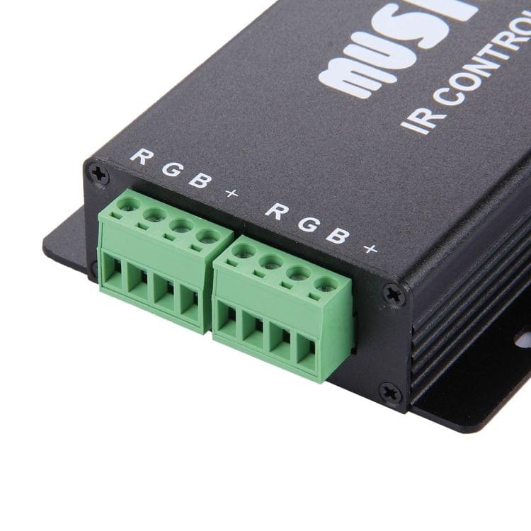 SX-020 Sensitivety Regulation Music IR Controller with IR Remote Control, DC 12-24V(Black)