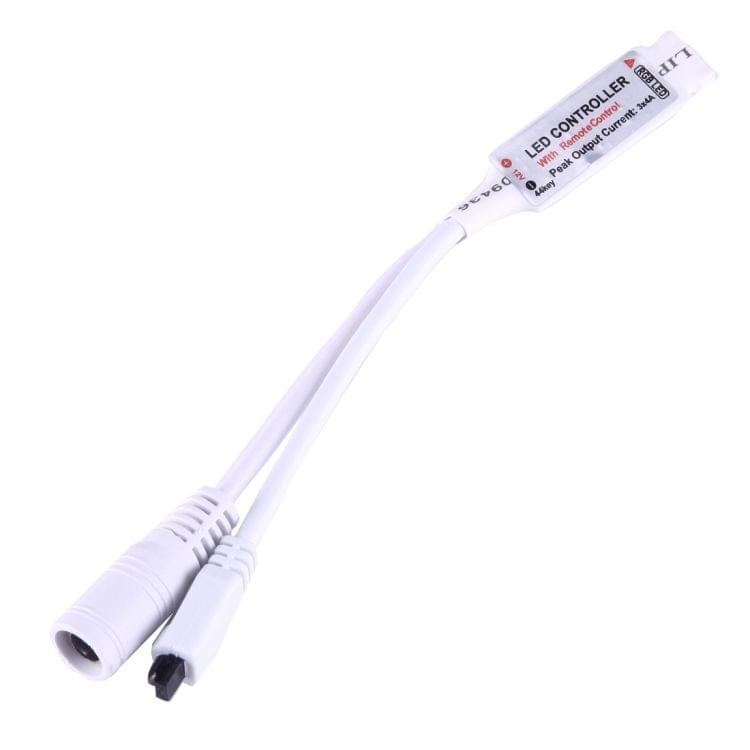 Mini RGB LED Controller with 44 Keys Remote Control, DC 12V(White)