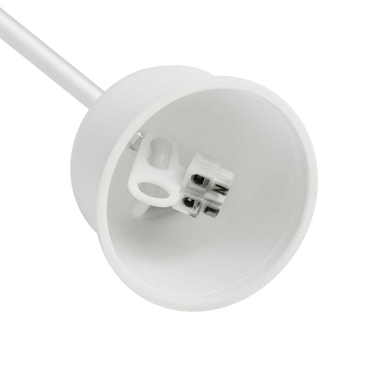 LAMPZ00E S1-06 E27 Screw Bulb Base Lamp Bulb Holder with 1m Electric Wire, Not Included Light Bulb, AC 220V, VDE Certificated(White)