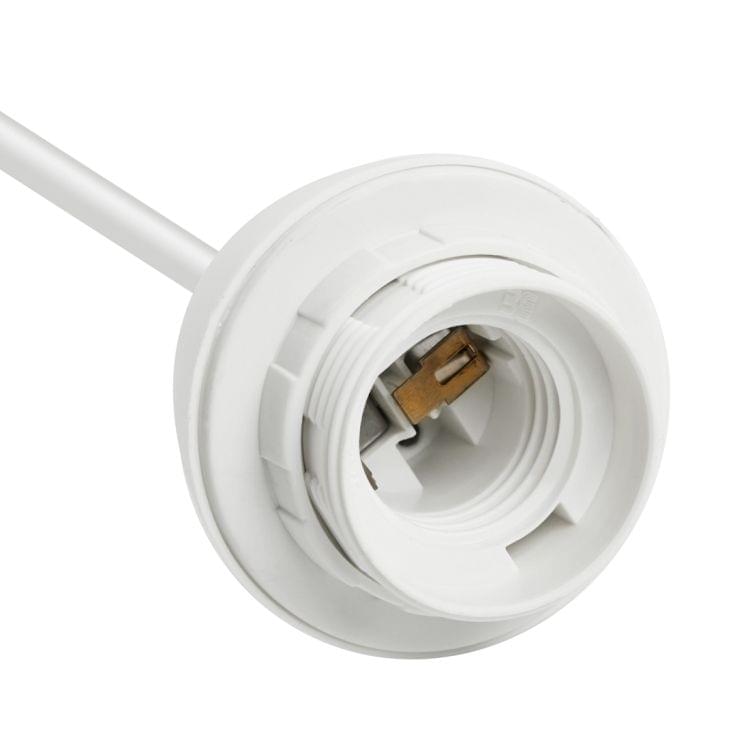 LAMPZ00E S1-06 E27 Screw Bulb Base Lamp Bulb Holder with 1m Electric Wire, Not Included Light Bulb, AC 220V, VDE Certificated(White)