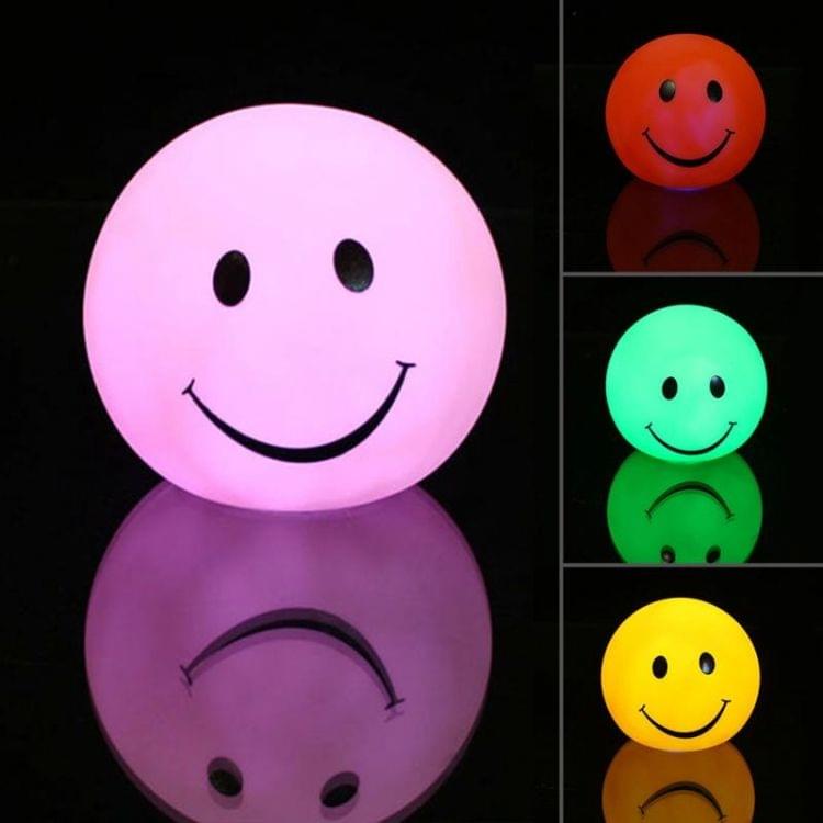 2 PCS Creative Colorful Smiley Night Light Bedside Lamp