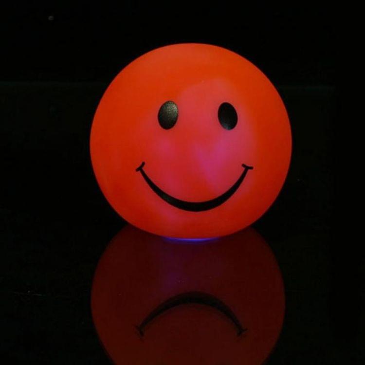 2 PCS Creative Colorful Smiley Night Light Bedside Lamp