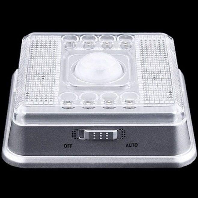 L0803SER 8 LED Light PIR Auto Sensor Motion Detector(White)