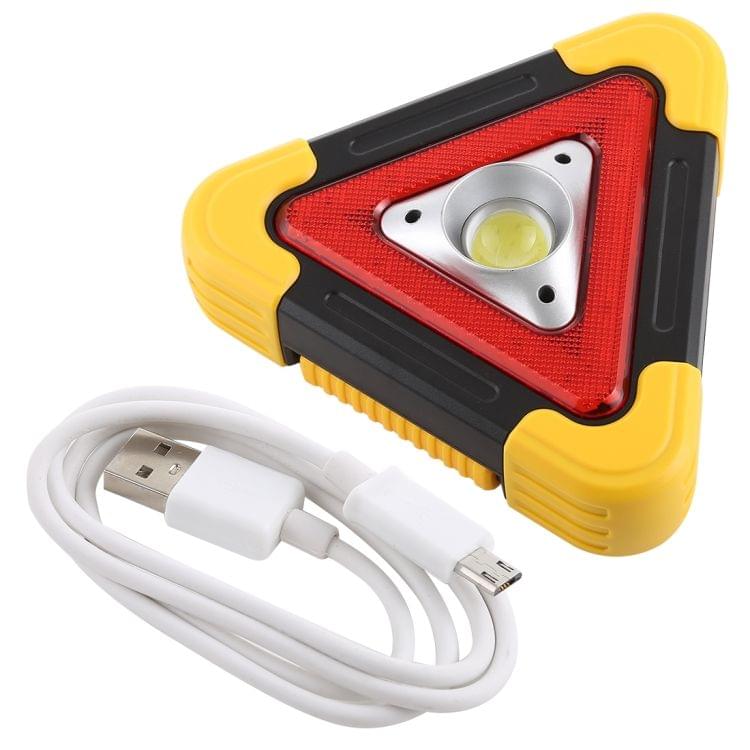HB-6609 10W Multi-function Portable Triangle Shape Solar Powered COB LED Work Light