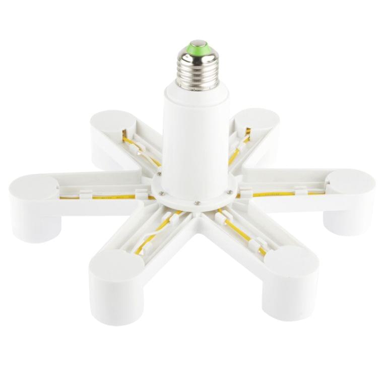 Lamp Holder Converter E27 1 Turn 7 (E27) Lamp Holder Bulb Adapter Converter(White)