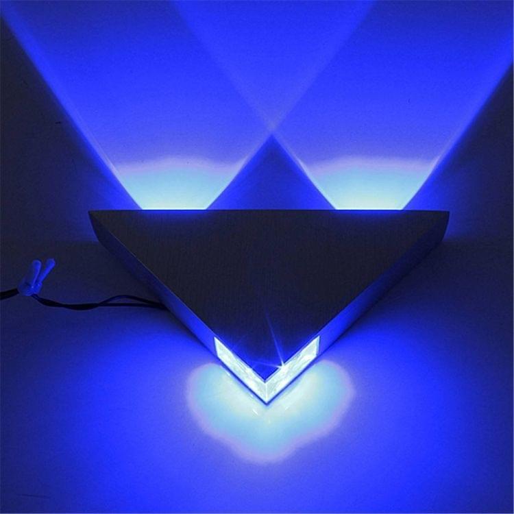3W Aluminum Triangle Wall Lamp Home Lighting Indoor Outdoor Decoration Light, AC 85-265V(White Light)