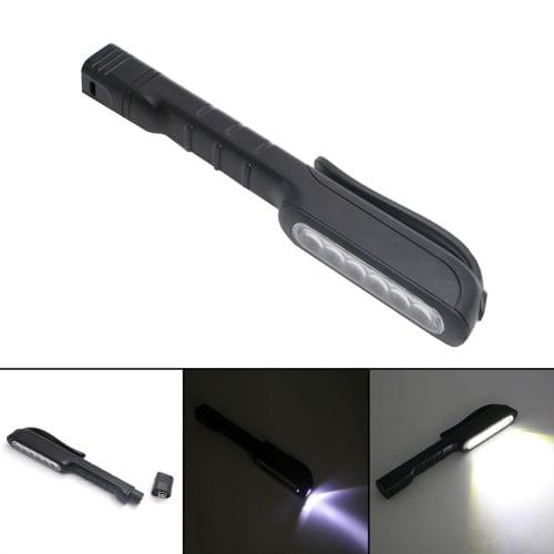 3W Multifunction LED Torch Light Pen Clip Flashlight Work Handy Flashlight(Black)