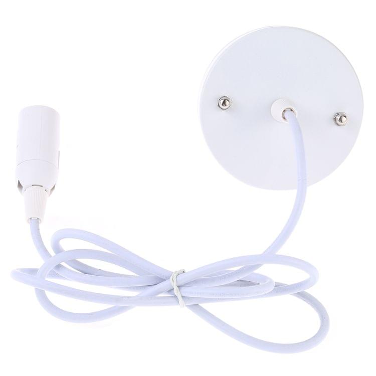 E14 Lamp Holder DIY Ceiling Chandelier Light Bulbs Screw Base Socket, Cable Length: 1m(White)