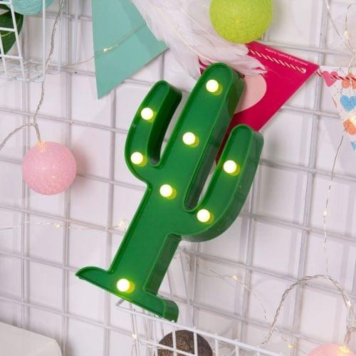 Creative Cactus Shape Warm White LED Decoration Light