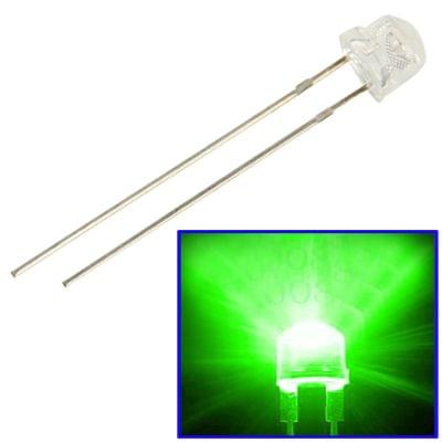 1000pcs 5mm Green Light Straw Hat LED Lamp (1000pcs in one packaging, the price is for 1000pcs)(Green Light)