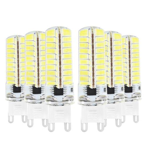 6PCS YWXLight G9 5W AC 220-240V 80LEDs SMD 5730 Energy-saving LED Corn Light (Cold White)