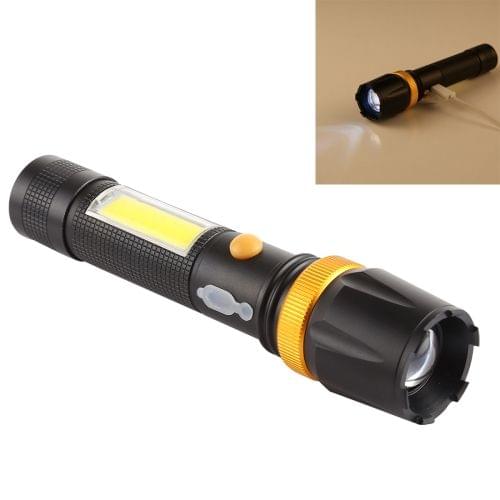 3W 150 Lumens IPX4 Waterproof Rechargeable LED Flashlight with High / Average / Strobe Modes