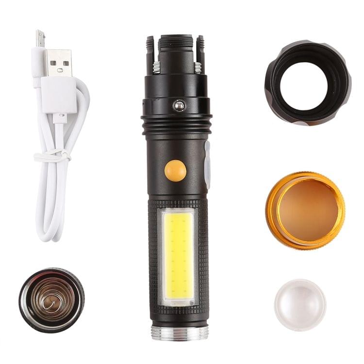 3W 150 Lumens IPX4 Waterproof Rechargeable LED Flashlight with High / Average / Strobe Modes