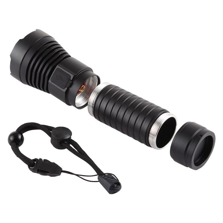 G7 10W USB Charging CREE T6 IPX6 Waterproof Strong LED Flashlight with 4-Modes & Rope