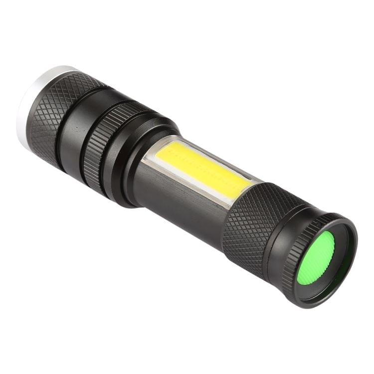 B02 10W Aluminum Alloy Zoom T6 + COB LED Flashlight with 4-Modes