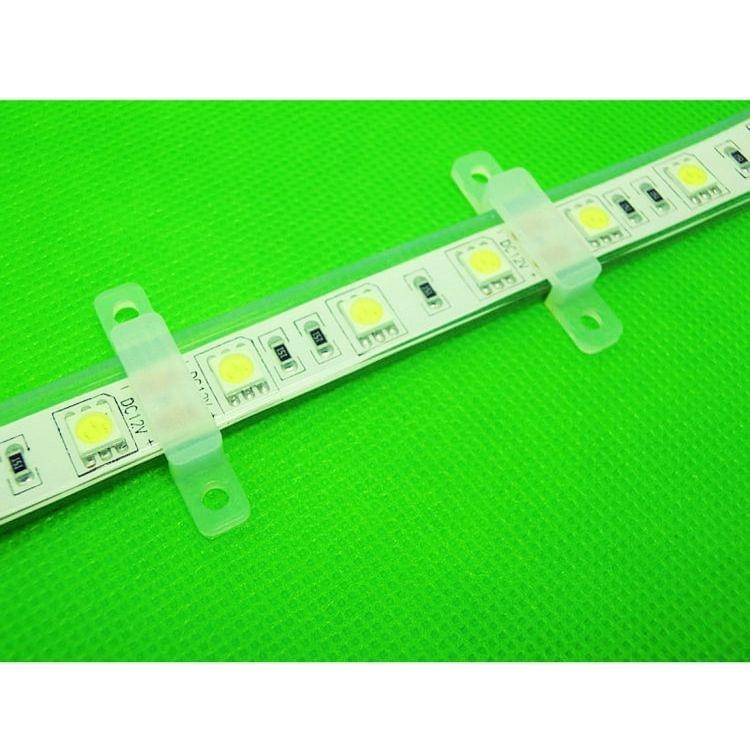 100 PCS 10mm Width Silicone Clip for Fixing SMD 5050 / SMD 3528 LED Strip