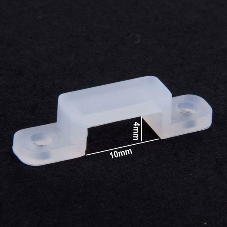 100 PCS 10mm Width Silicone Clip for Fixing SMD 5050 / SMD 3528 LED Strip