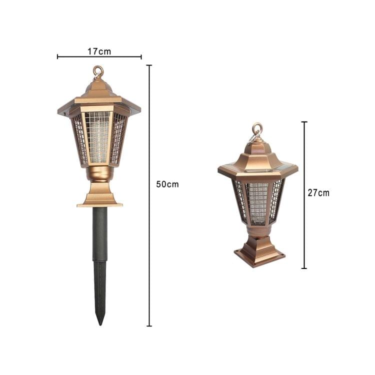 Gold Hexagonal LED Solar Mosquito Killer Light