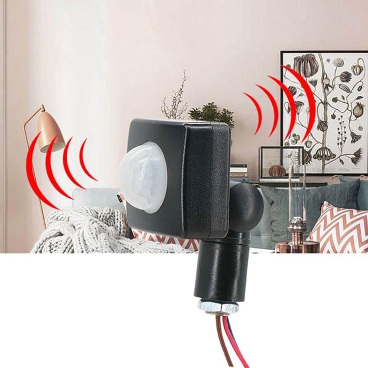 Automatic Security PIR Infrared Motion Sensor Detector Wall Spotlights Switch, Size:12mm(White)