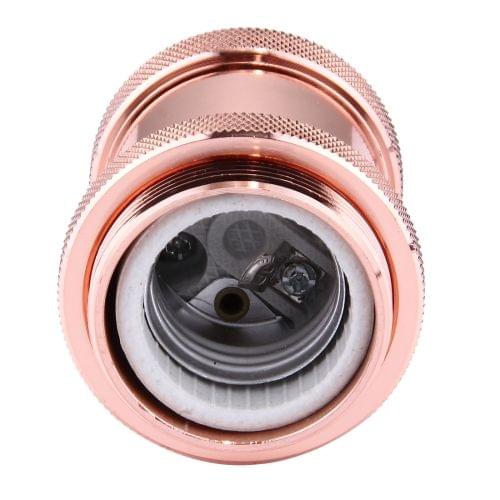 E27 Retro Vintage Screw Bulb Base Lamp Bulb Holder, Not Included Light Bulb, AC 85-265V(Rose Gold)