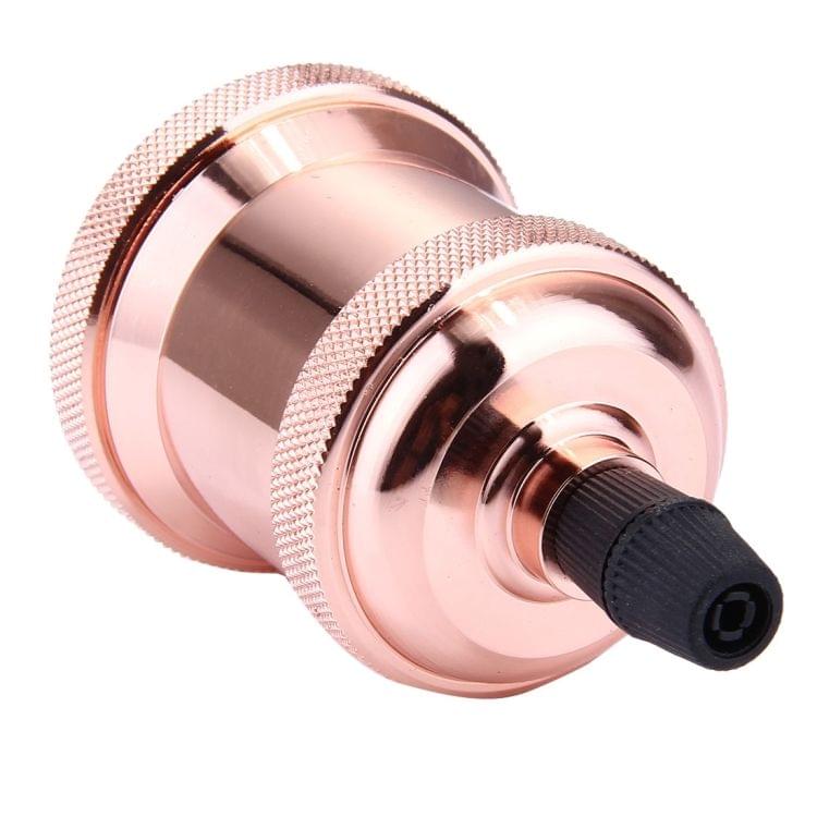 E27 Retro Vintage Screw Bulb Base Lamp Bulb Holder, Not Included Light Bulb, AC 85-265V(Rose Gold)